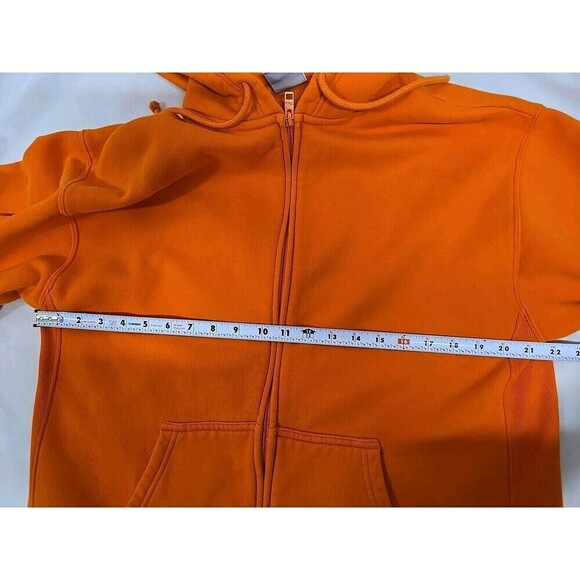 Aritzia Tna COZYAF FLEECE Full-Zip Sweatshirt Hoodie Orange Women’s Size 2 EUC - Picture 9 of 11